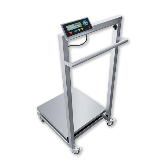 Mobile Wiegestation mit Plattformwaage ADE MWS-VSL+STAN07 mit Akku | Höchstlast: 60 oder 150 kg | optional mit Eichung