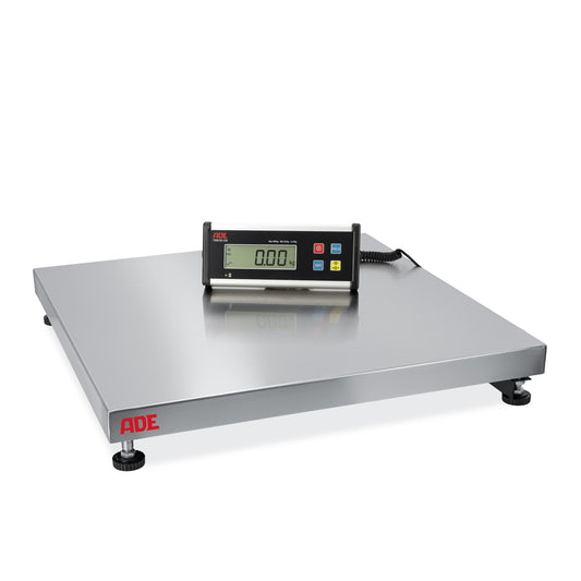 Elektronische Plattformwaage, ADE FFQ1-200 | Höchstlast: 200 kg | 50 g | Wiegefläche 500 x 500 mm