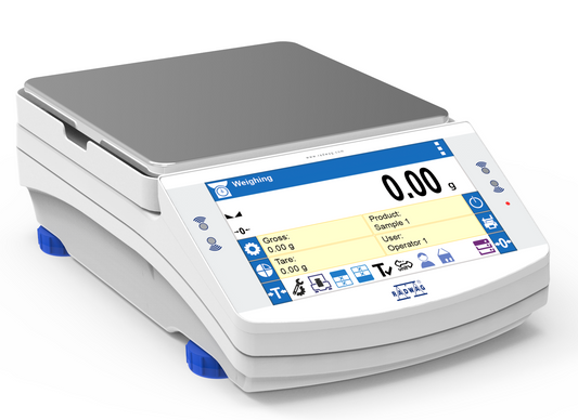 Präzisionswaage und Rezepturwaage RADWAG PS.X7 | 7"-Farb-Touch-Display | Höchstlast: 2100/3500/4500/6100/8100/10100g