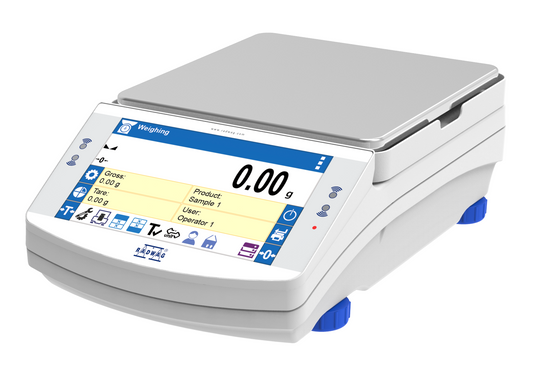 Präzisionswaage und Rezepturwaage RADWAG PS.X7 | 7"-Farb-Touch-Display | Höchstlast: 2100/3500/4500/6100/8100/10100g