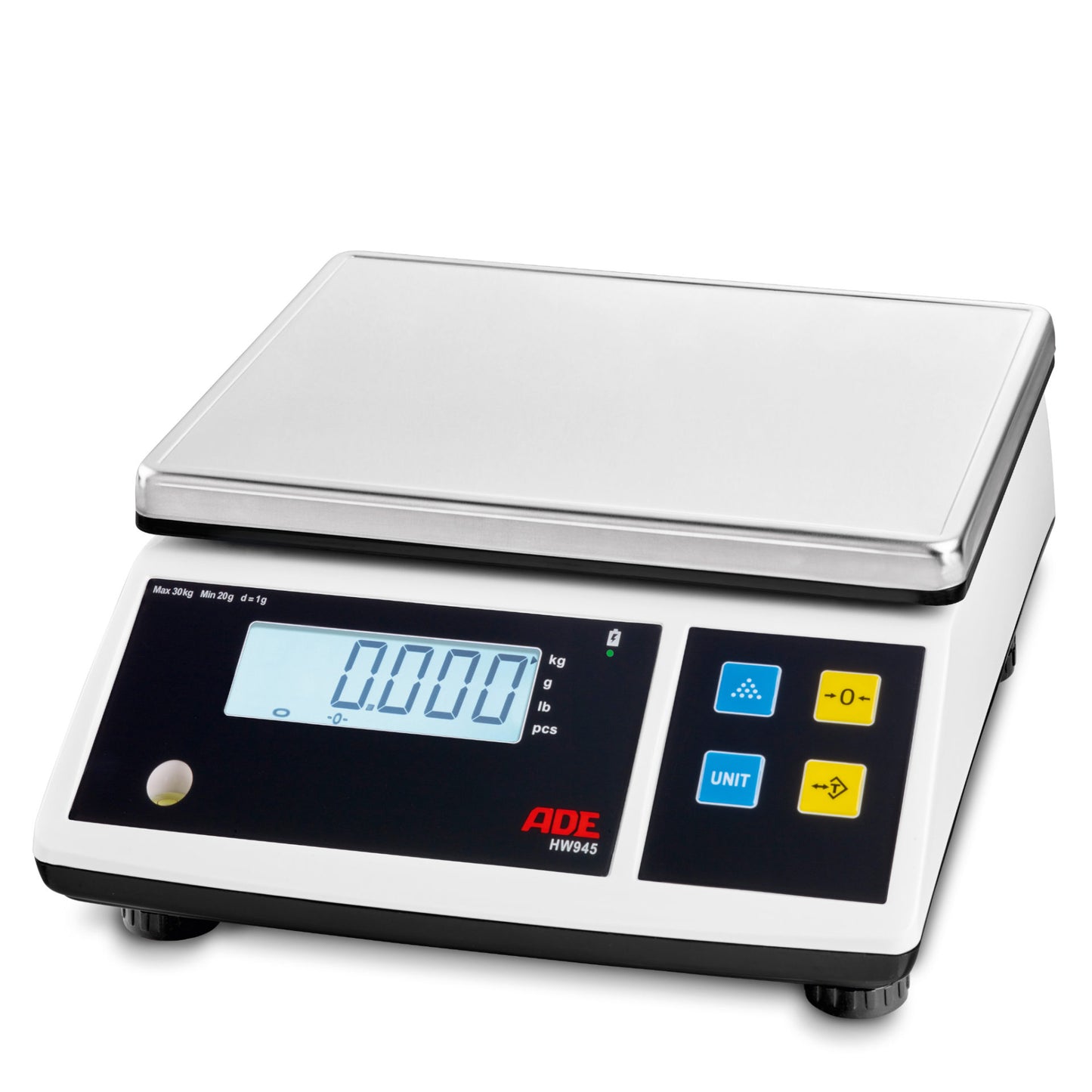 Elektr. Tischwaage, Kompaktwaage, Portionswaage ADE HW945 | Höchstlast: 3/30 kg