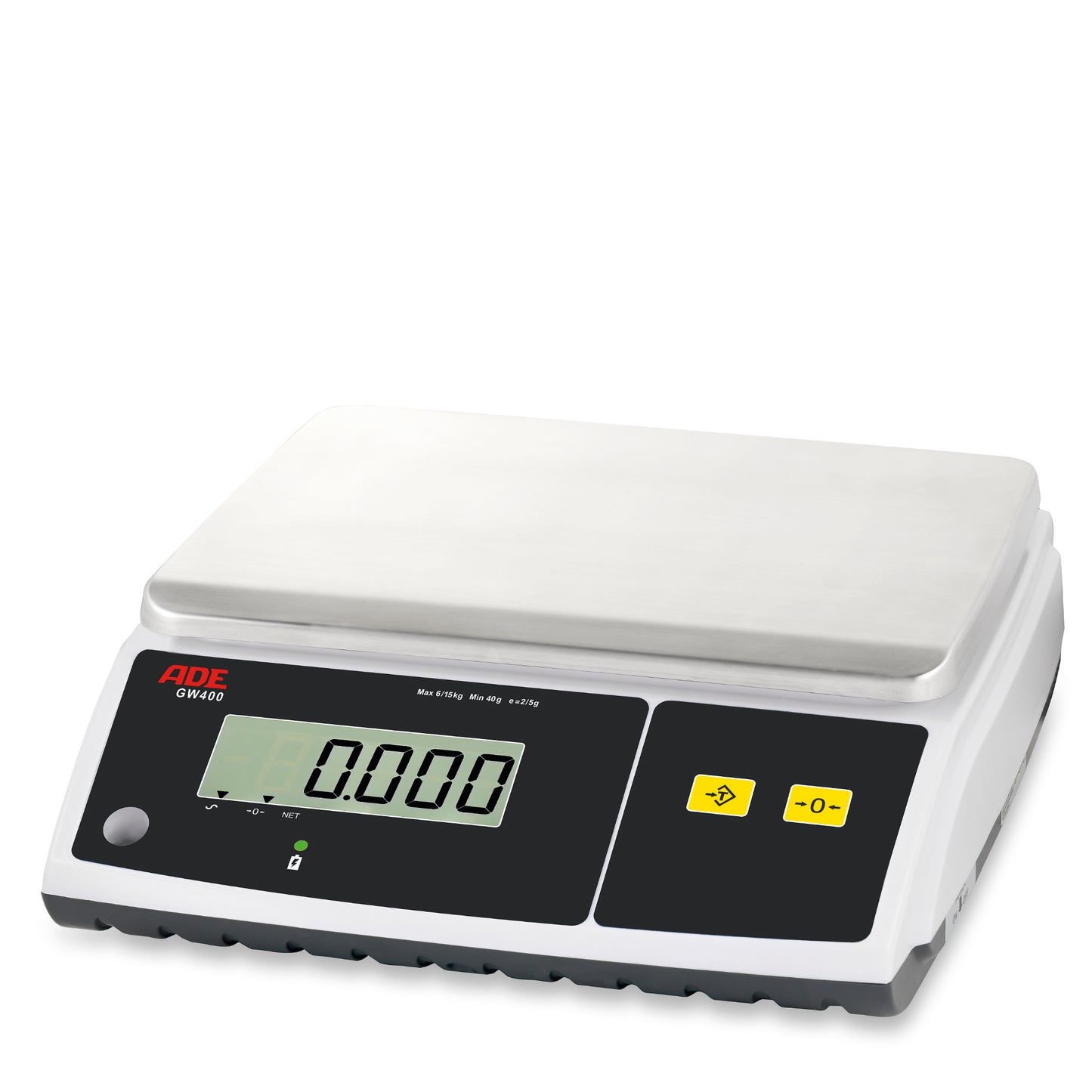 Zweibereichs-Kompaktwaage ADE GW400 | Höchstlast: 6/15/30 kg | Ziffernschritt: 1/2 / 2/5 / 5/10 g (auch geeichte Ausführung lieferbar)
