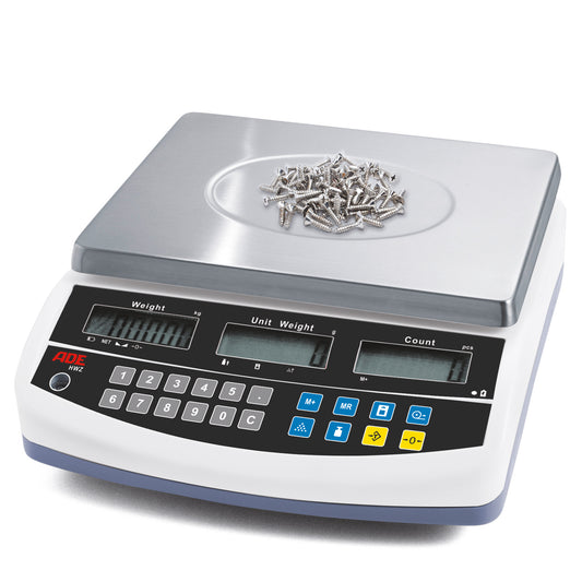 Zählwaage ADE HWZ | Netz- und Akkubetrieb | Höchstlast: 6/15/30 kg mit Schrauben