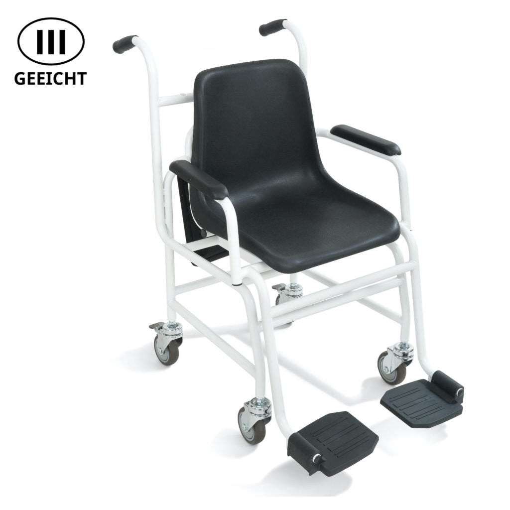 Geeichte elektronische Stuhlwaage ADE M403020 | Inklusive Eichkosten | Netz- und Akkubetrieb | Höchstlast: 250 kg