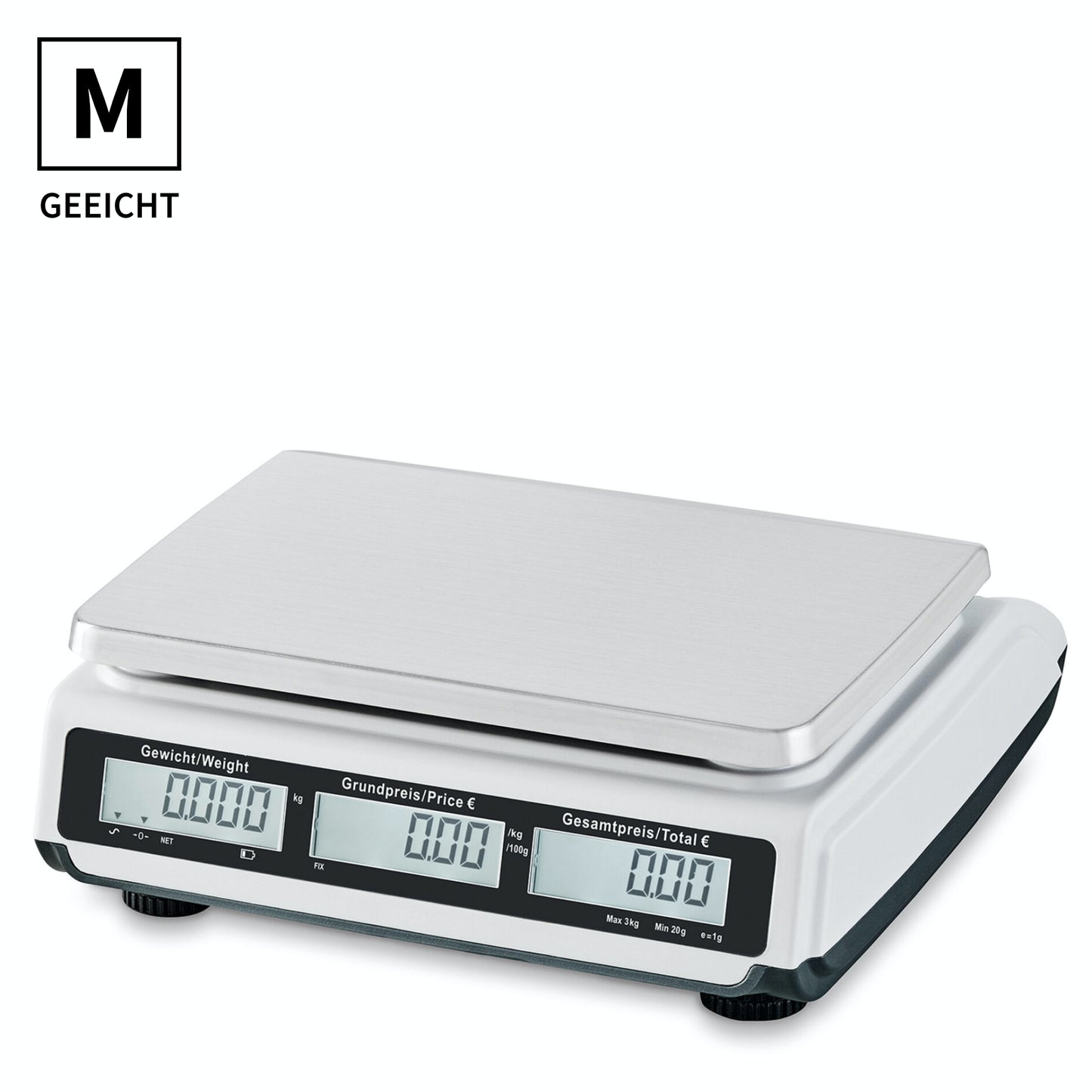 Ladenwaage geeicht ADE LW100 | Inklusive Eichkosten | Höchstlast: 3 kg - Rückseite