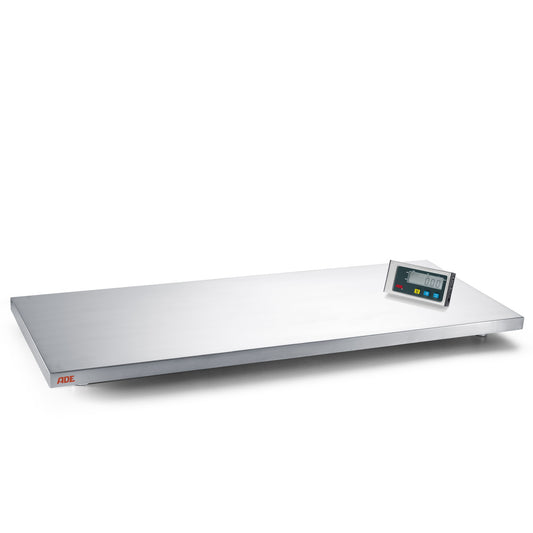 Plattformwaage, Paketwaage, Kontrollwaage ADE EHR6 | inkl. Wandhalterung für Anzeige | große Wiegefläche | Höchstlast: 500 kg