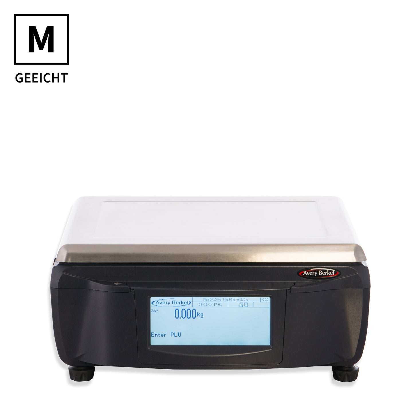 Geeichte Etikettierwaage AVERY BERKEL XS 100 | inkl. Eichkosten | Höchstlast: 15 kg | Rückansicht