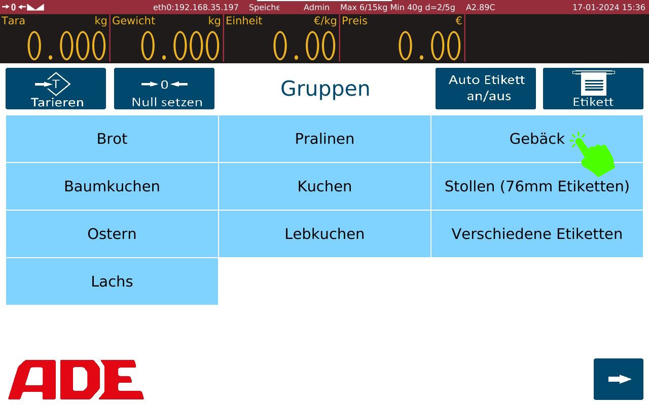 Etikettierwaage, Etikettenwaage ADE EWD100 | Höchstlast: 3/6 kg und 6/15 kg | Inklusive PC-Software | geeicht