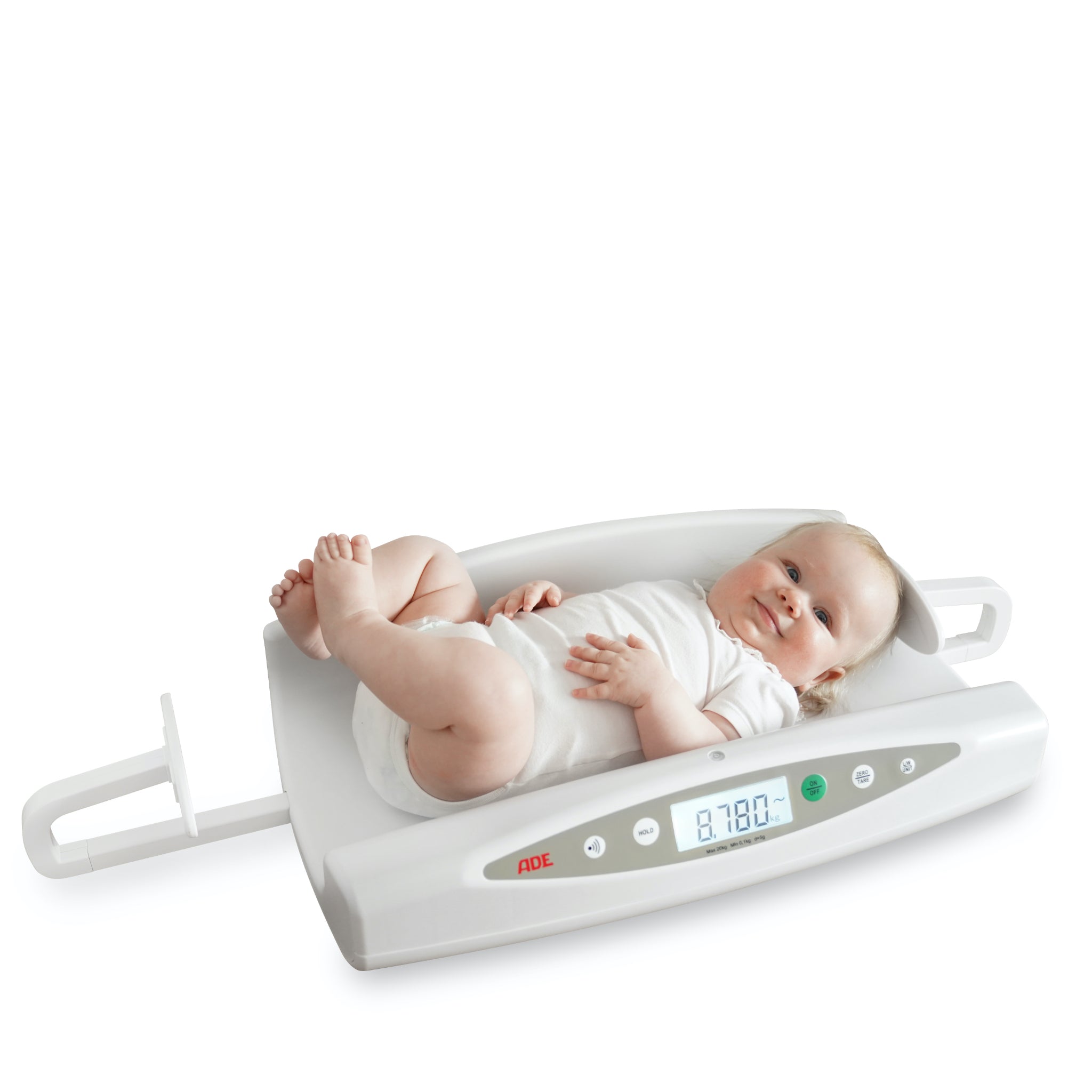 Geeichte Komfort Babywaage L ngenmessfunktion ADE M118000 01 H chstlast 20 kg