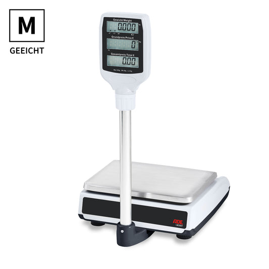 Geeichte Ladenwaage mit Hochanzeige ADE LW300T | inkl. Eichkosten | Höchstlast: 6 / 15 / 30 kg | Rückseite