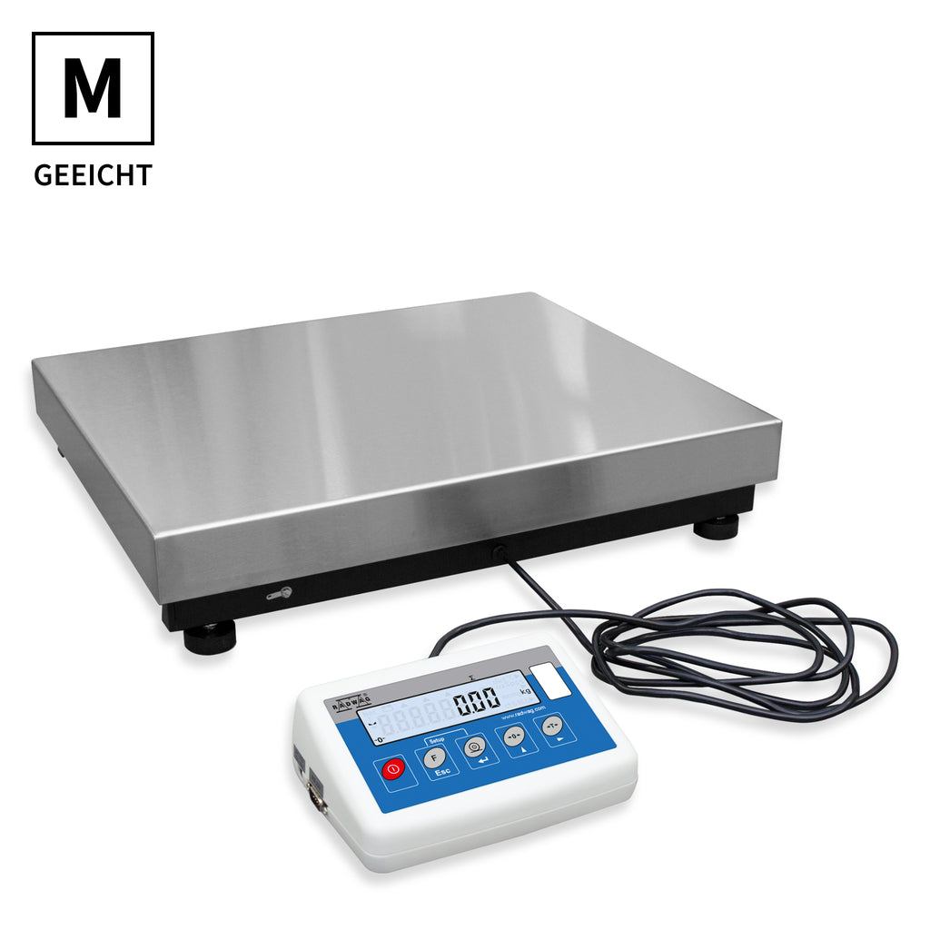 Geeichte Plattformwaage, Paketwaage, Tischwaage RADWAG WPT 60/C2/K C315.60.C2.K | inkl. Eichkosten | viele Funktionen | Höchstlast: 60 kg